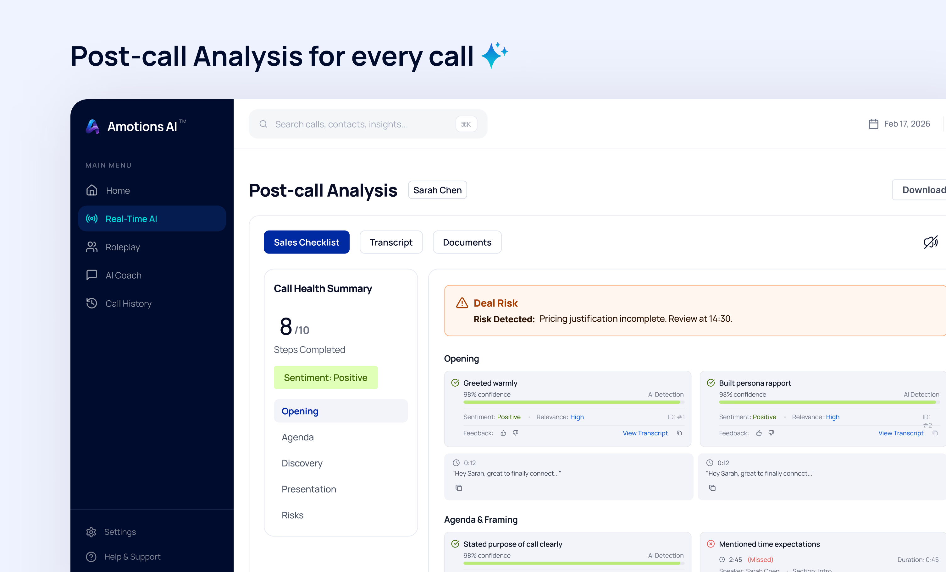 Post-meeting analysis and feedback